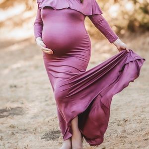 Mauve Pink Blush Photoshoot Gown Size L